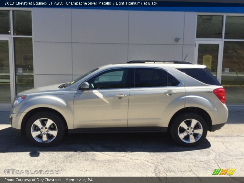 Champagne Silver Metallic / Light Titanium/Jet Black 2013 Chevrolet Equinox LT AWD