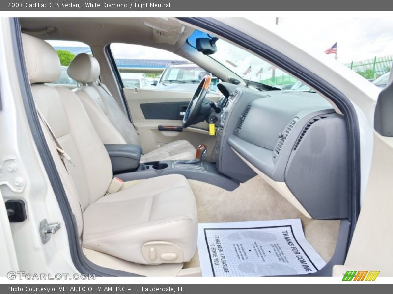 White Diamond / Light Neutral 2003 Cadillac CTS Sedan