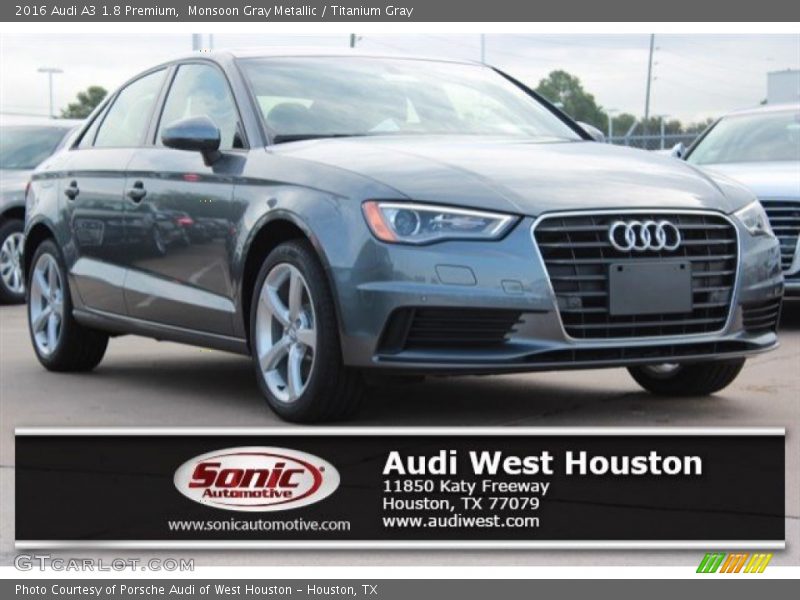 Monsoon Gray Metallic / Titanium Gray 2016 Audi A3 1.8 Premium