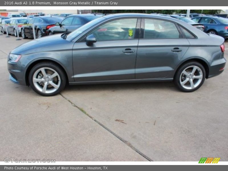 Monsoon Gray Metallic / Titanium Gray 2016 Audi A3 1.8 Premium