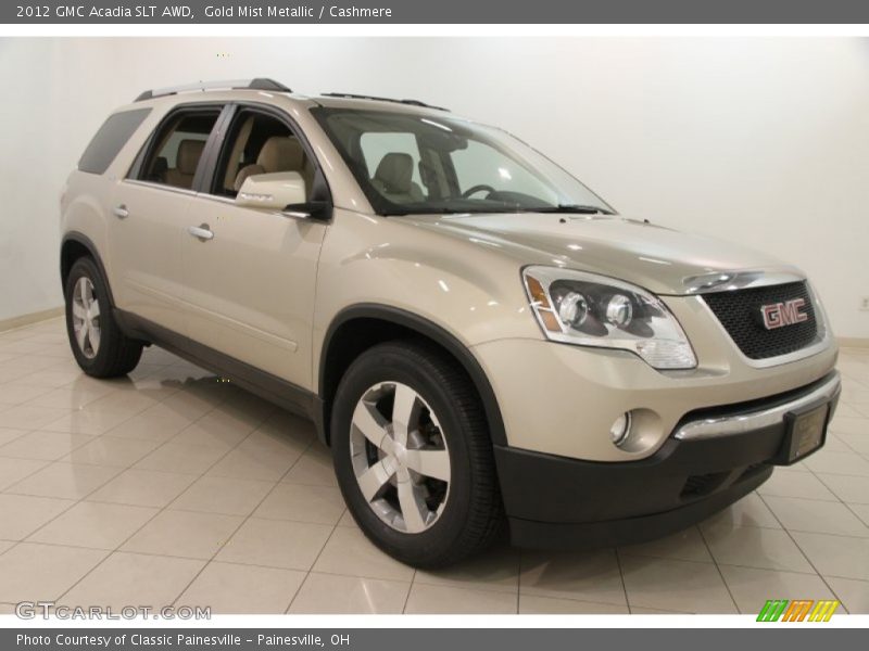 Gold Mist Metallic / Cashmere 2012 GMC Acadia SLT AWD