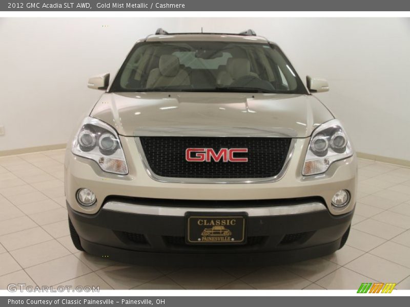 Gold Mist Metallic / Cashmere 2012 GMC Acadia SLT AWD