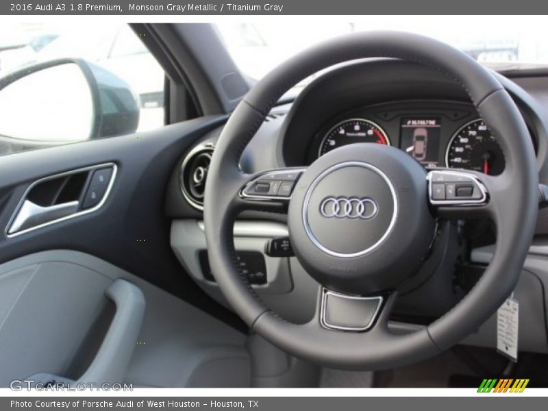 Monsoon Gray Metallic / Titanium Gray 2016 Audi A3 1.8 Premium