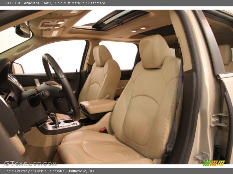 Gold Mist Metallic / Cashmere 2012 GMC Acadia SLT AWD
