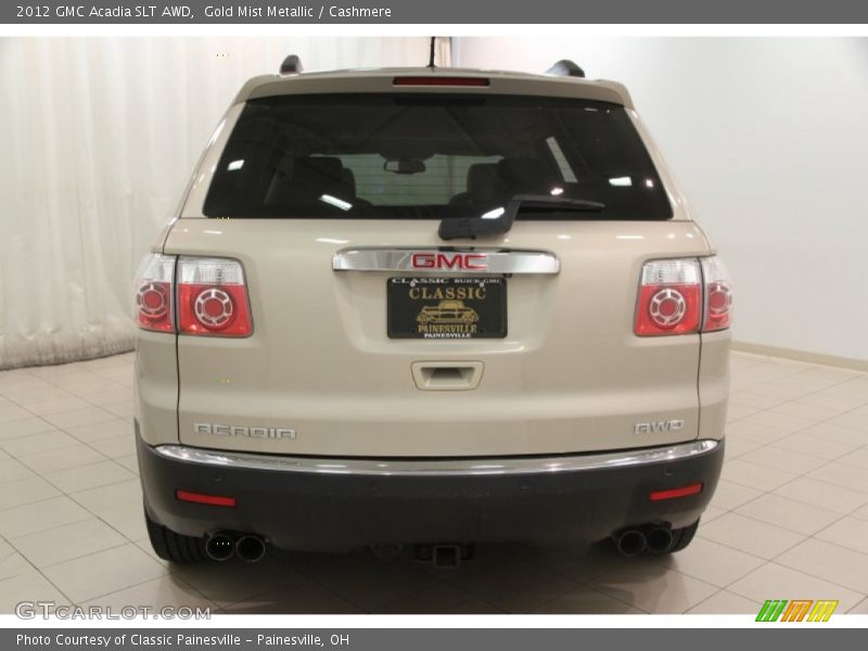 Gold Mist Metallic / Cashmere 2012 GMC Acadia SLT AWD