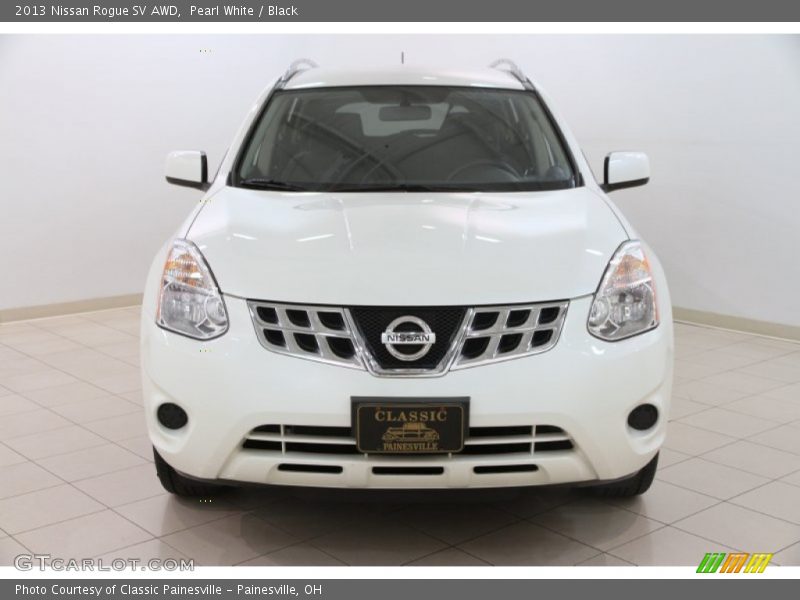 Pearl White / Black 2013 Nissan Rogue SV AWD