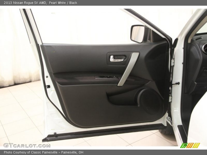 Pearl White / Black 2013 Nissan Rogue SV AWD