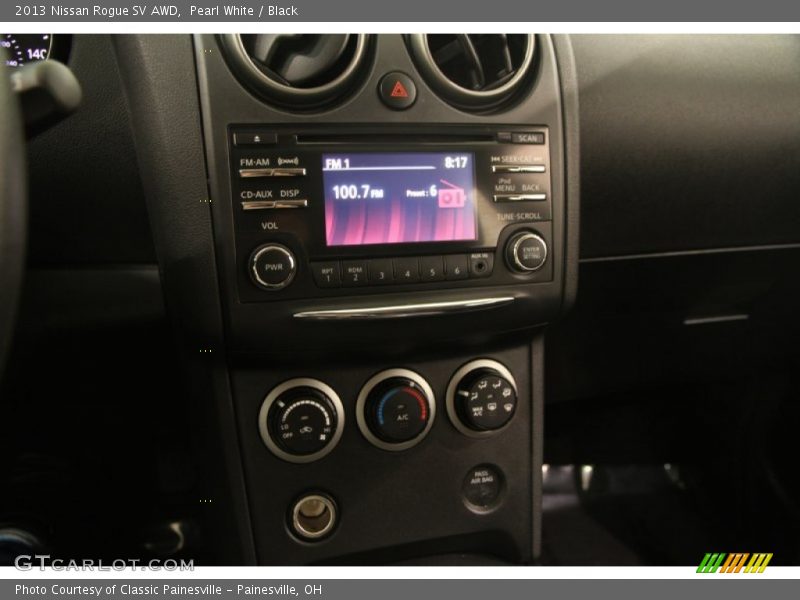 Pearl White / Black 2013 Nissan Rogue SV AWD