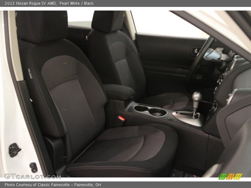 Pearl White / Black 2013 Nissan Rogue SV AWD