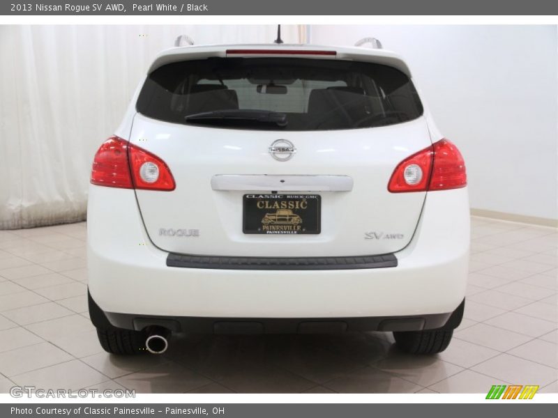 Pearl White / Black 2013 Nissan Rogue SV AWD