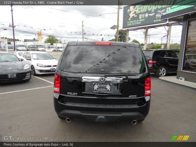 Crystal Black Pearl / Gray 2015 Honda Pilot EX-L 4WD