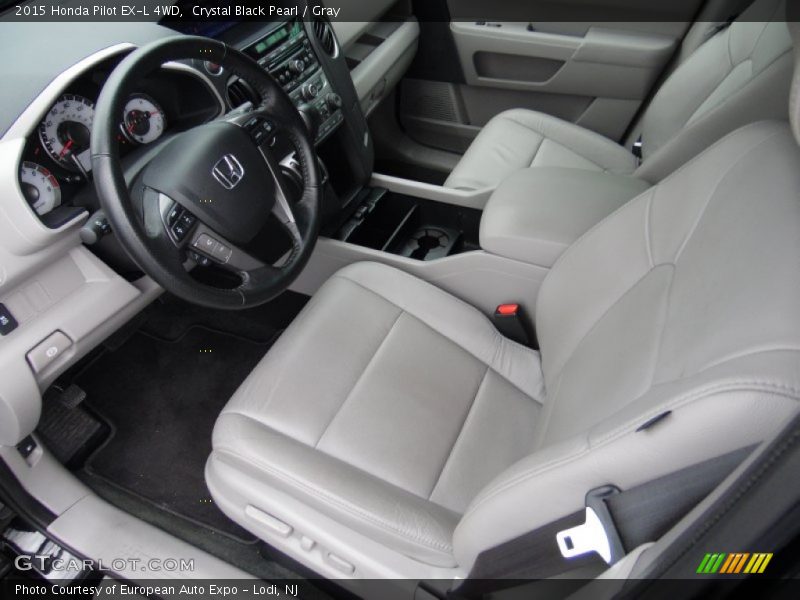 Crystal Black Pearl / Gray 2015 Honda Pilot EX-L 4WD