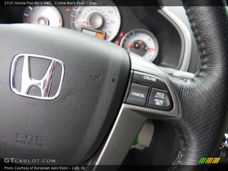 Crystal Black Pearl / Gray 2015 Honda Pilot EX-L 4WD