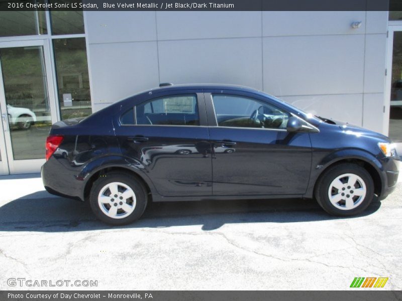 Blue Velvet Metallic / Jet Black/Dark Titanium 2016 Chevrolet Sonic LS Sedan