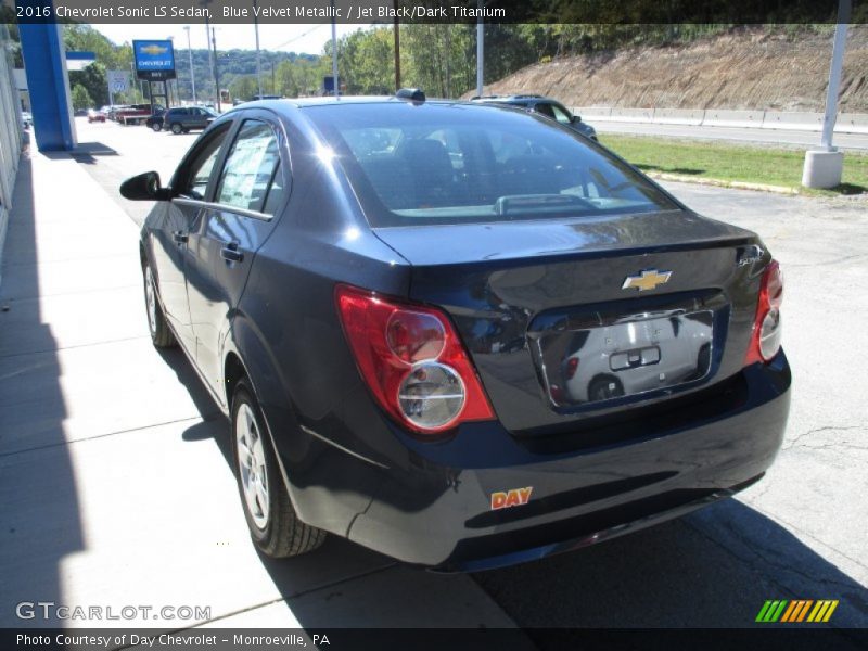Blue Velvet Metallic / Jet Black/Dark Titanium 2016 Chevrolet Sonic LS Sedan