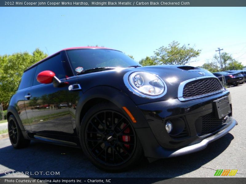 Midnight Black Metallic / Carbon Black Checkered Cloth 2012 Mini Cooper John Cooper Works Hardtop