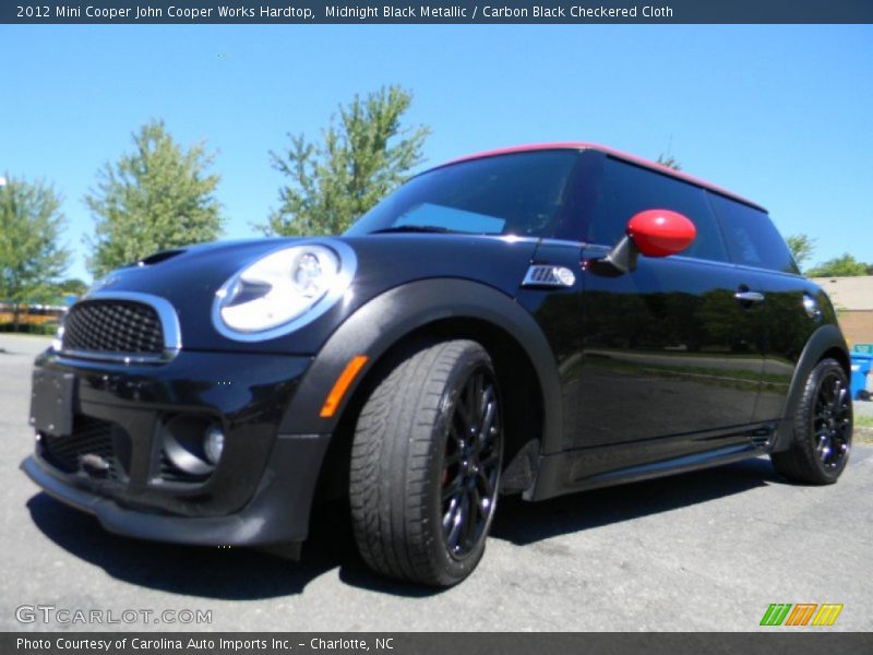 Midnight Black Metallic / Carbon Black Checkered Cloth 2012 Mini Cooper John Cooper Works Hardtop