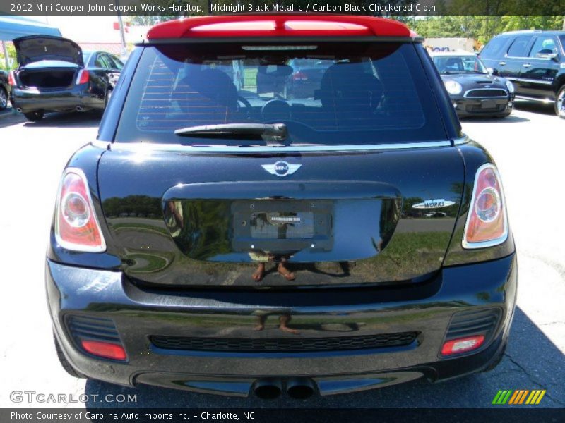 Midnight Black Metallic / Carbon Black Checkered Cloth 2012 Mini Cooper John Cooper Works Hardtop