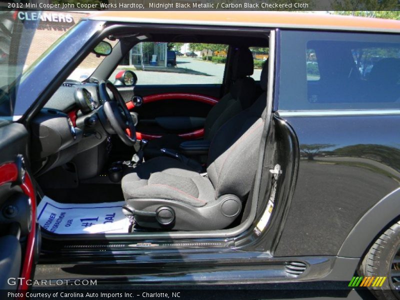 Midnight Black Metallic / Carbon Black Checkered Cloth 2012 Mini Cooper John Cooper Works Hardtop