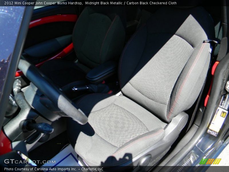 Midnight Black Metallic / Carbon Black Checkered Cloth 2012 Mini Cooper John Cooper Works Hardtop