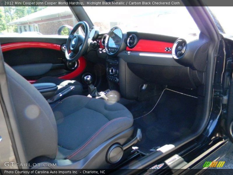 Midnight Black Metallic / Carbon Black Checkered Cloth 2012 Mini Cooper John Cooper Works Hardtop