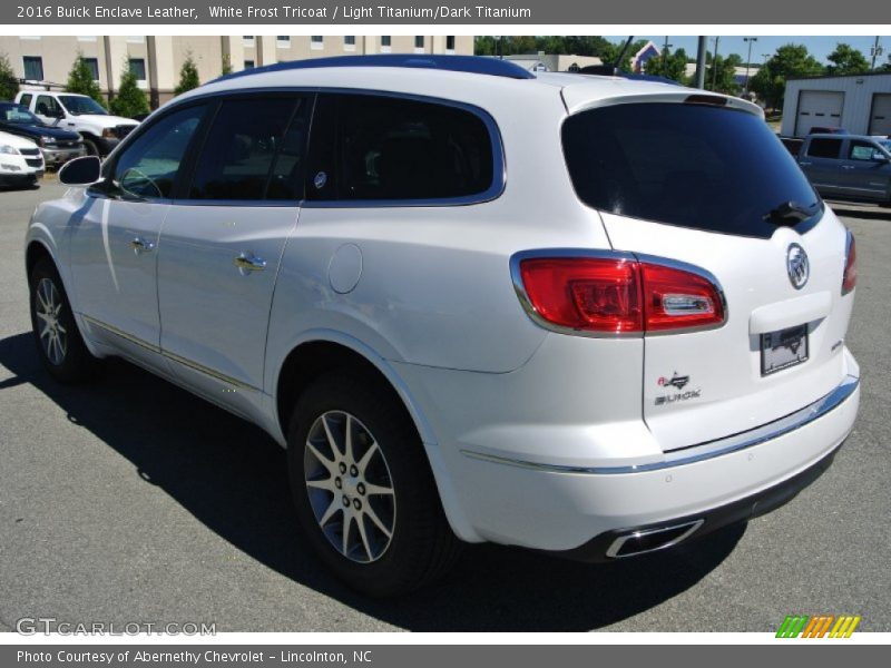White Frost Tricoat / Light Titanium/Dark Titanium 2016 Buick Enclave Leather