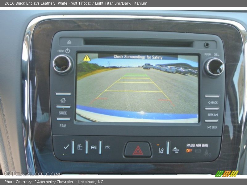 White Frost Tricoat / Light Titanium/Dark Titanium 2016 Buick Enclave Leather