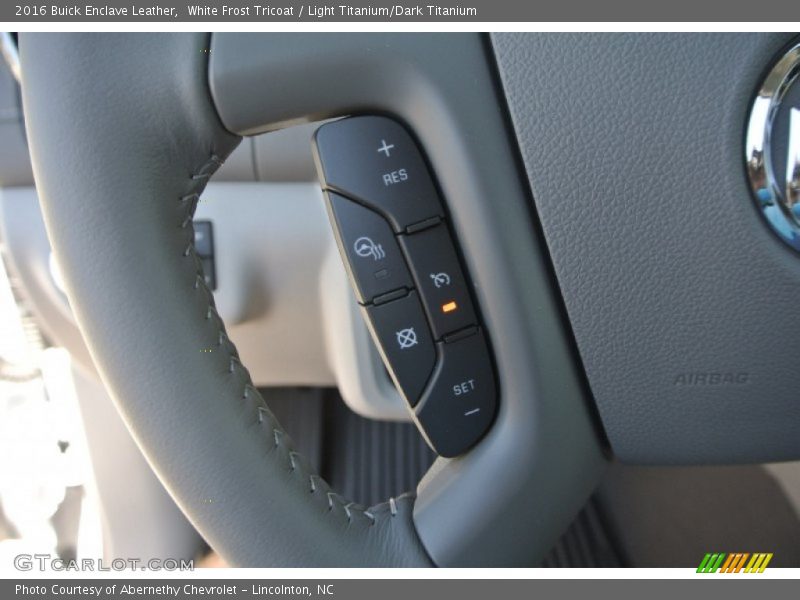 White Frost Tricoat / Light Titanium/Dark Titanium 2016 Buick Enclave Leather