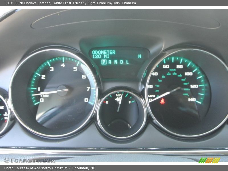 White Frost Tricoat / Light Titanium/Dark Titanium 2016 Buick Enclave Leather