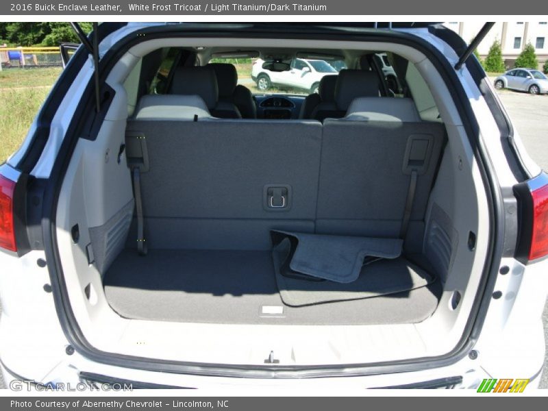 White Frost Tricoat / Light Titanium/Dark Titanium 2016 Buick Enclave Leather