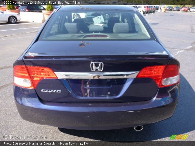 Royal Blue Pearl / Black 2009 Honda Civic LX-S Sedan