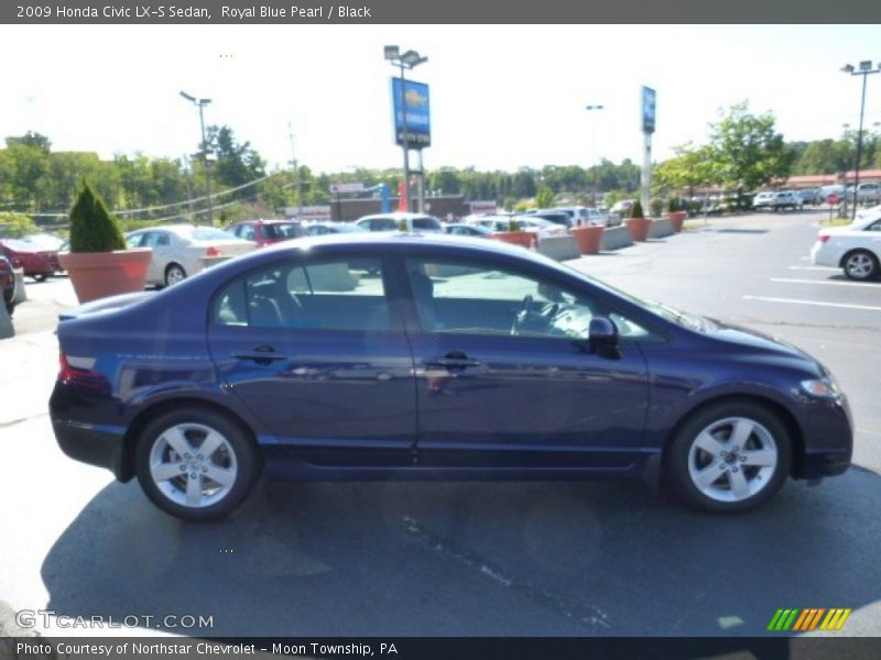Royal Blue Pearl / Black 2009 Honda Civic LX-S Sedan