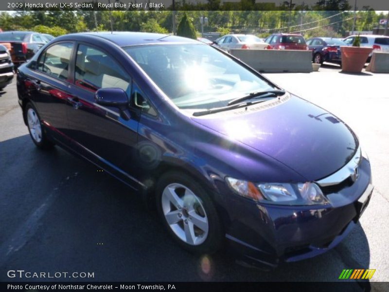 Royal Blue Pearl / Black 2009 Honda Civic LX-S Sedan