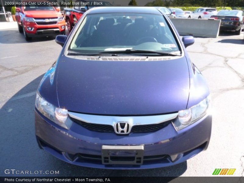 Royal Blue Pearl / Black 2009 Honda Civic LX-S Sedan