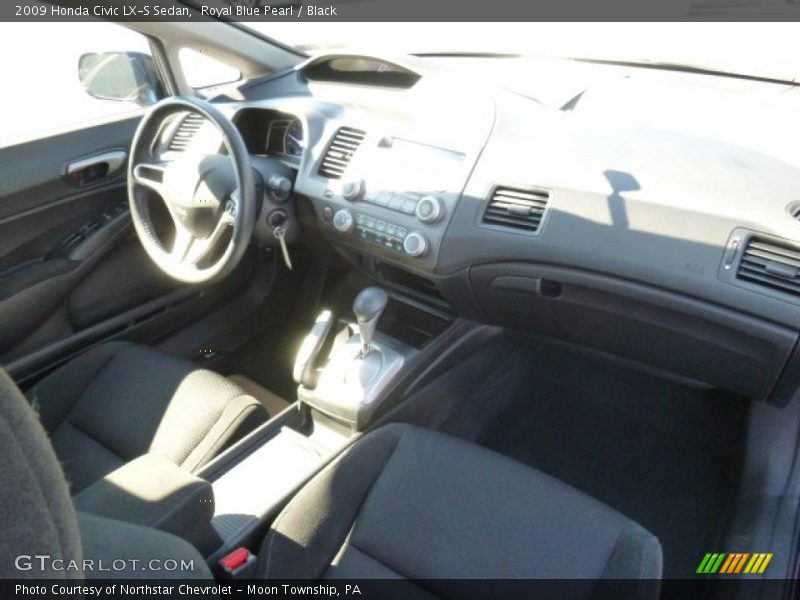 Royal Blue Pearl / Black 2009 Honda Civic LX-S Sedan