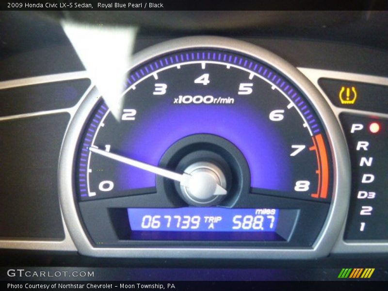 Royal Blue Pearl / Black 2009 Honda Civic LX-S Sedan