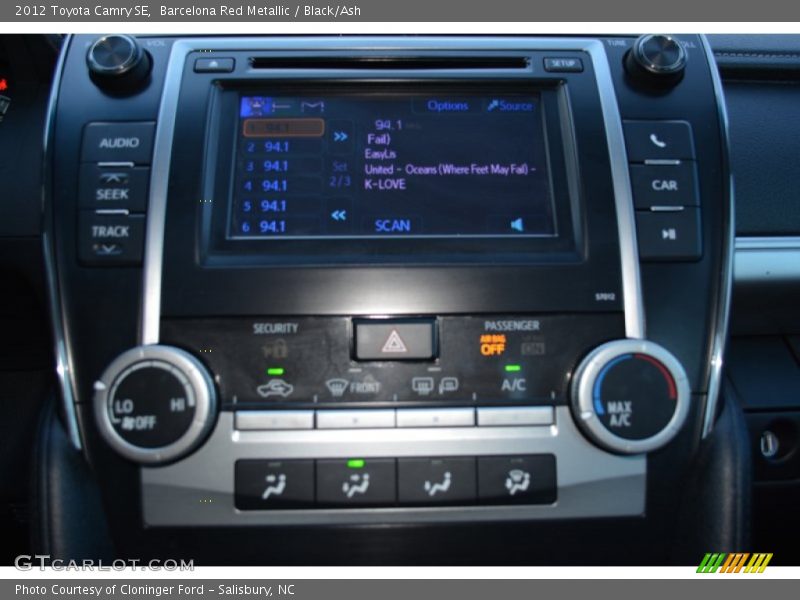Barcelona Red Metallic / Black/Ash 2012 Toyota Camry SE