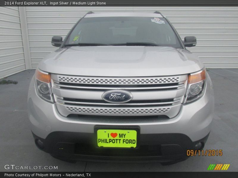 Ingot Silver / Medium Light Stone 2014 Ford Explorer XLT