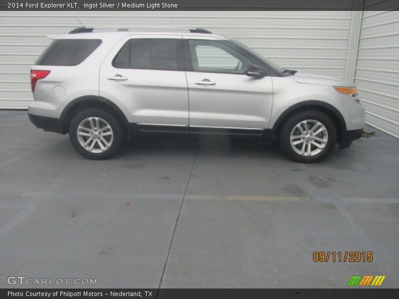 Ingot Silver / Medium Light Stone 2014 Ford Explorer XLT