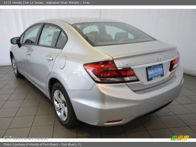 Alabaster Silver Metallic / Gray 2015 Honda Civic LX Sedan