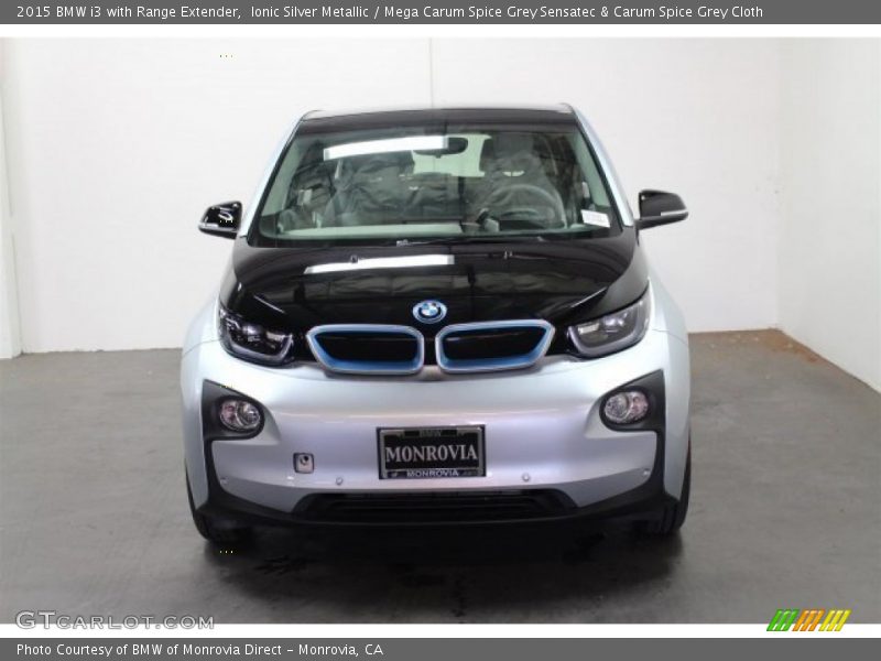 Ionic Silver Metallic / Mega Carum Spice Grey Sensatec & Carum Spice Grey Cloth 2015 BMW i3 with Range Extender