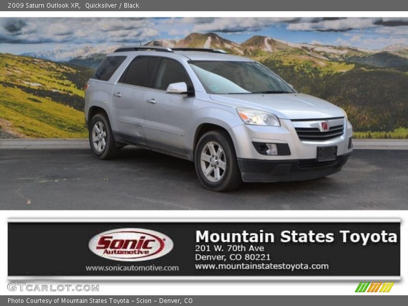 Quicksilver / Black 2009 Saturn Outlook XR