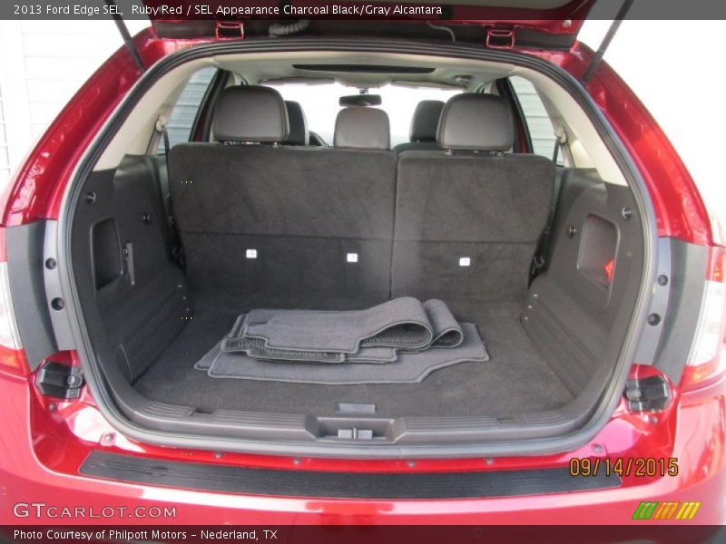 Ruby Red / SEL Appearance Charcoal Black/Gray Alcantara 2013 Ford Edge SEL