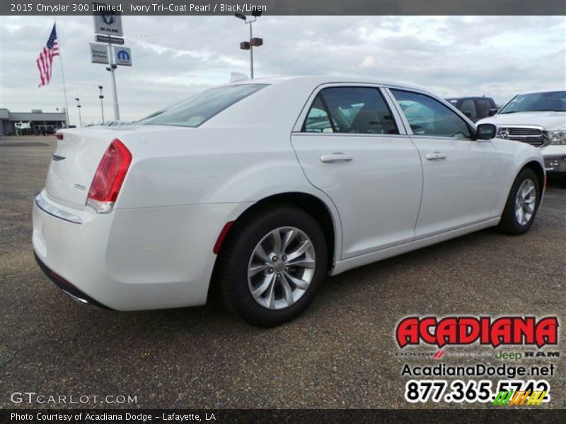 Ivory Tri-Coat Pearl / Black/Linen 2015 Chrysler 300 Limited