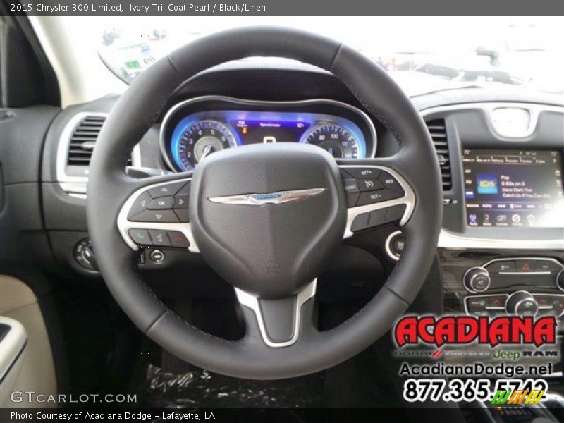 Ivory Tri-Coat Pearl / Black/Linen 2015 Chrysler 300 Limited