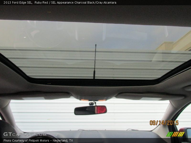 Ruby Red / SEL Appearance Charcoal Black/Gray Alcantara 2013 Ford Edge SEL