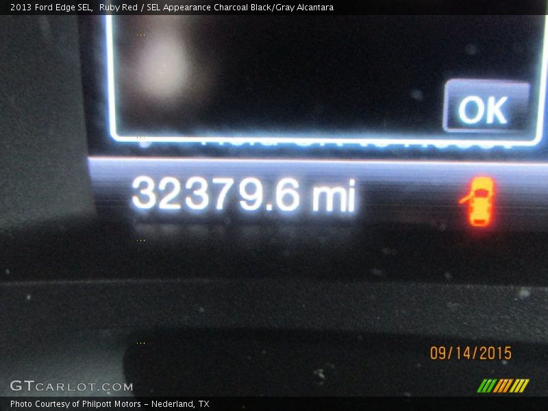 Ruby Red / SEL Appearance Charcoal Black/Gray Alcantara 2013 Ford Edge SEL