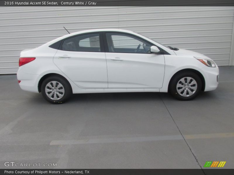 Century White / Gray 2016 Hyundai Accent SE Sedan
