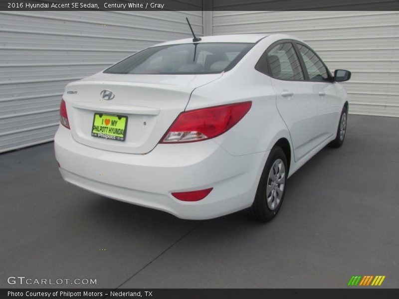 Century White / Gray 2016 Hyundai Accent SE Sedan