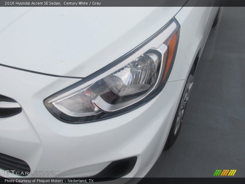Century White / Gray 2016 Hyundai Accent SE Sedan
